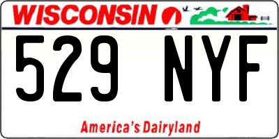 WI license plate 529NYF