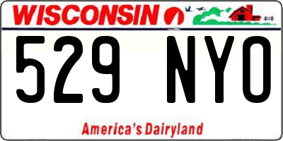 WI license plate 529NYO