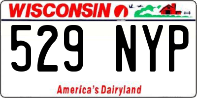 WI license plate 529NYP