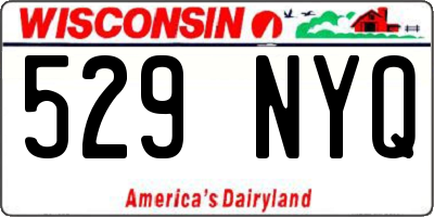 WI license plate 529NYQ