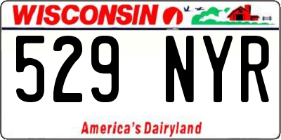 WI license plate 529NYR
