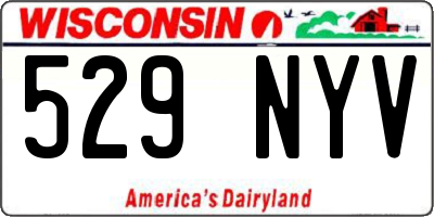 WI license plate 529NYV