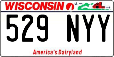 WI license plate 529NYY