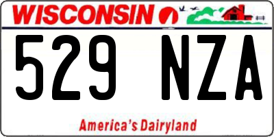 WI license plate 529NZA