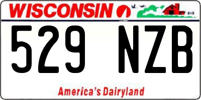 WI license plate 529NZB