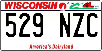 WI license plate 529NZC