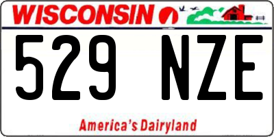 WI license plate 529NZE