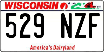 WI license plate 529NZF