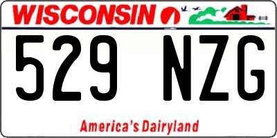 WI license plate 529NZG