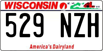 WI license plate 529NZH