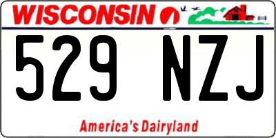 WI license plate 529NZJ