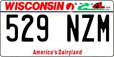 WI license plate 529NZM