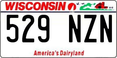 WI license plate 529NZN
