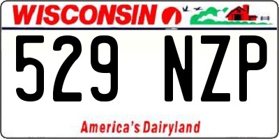 WI license plate 529NZP