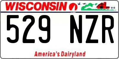 WI license plate 529NZR