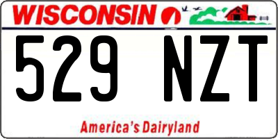 WI license plate 529NZT