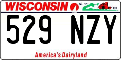 WI license plate 529NZY