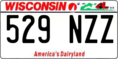 WI license plate 529NZZ