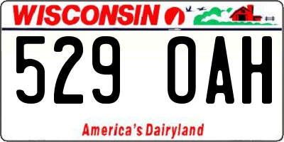 WI license plate 529OAH