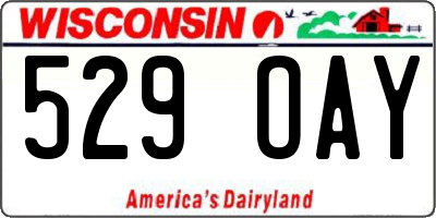 WI license plate 529OAY