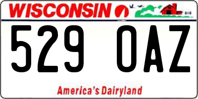 WI license plate 529OAZ