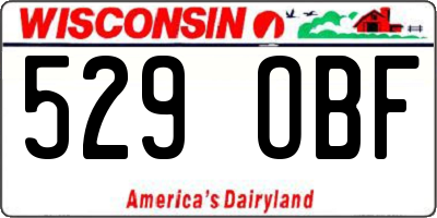 WI license plate 529OBF