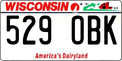WI license plate 529OBK