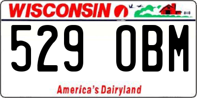 WI license plate 529OBM