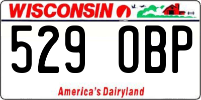 WI license plate 529OBP
