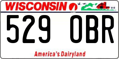 WI license plate 529OBR