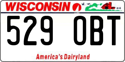 WI license plate 529OBT