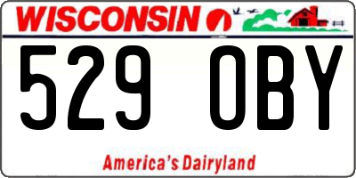 WI license plate 529OBY