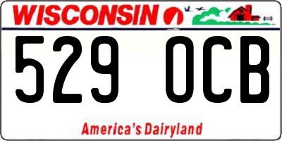 WI license plate 529OCB