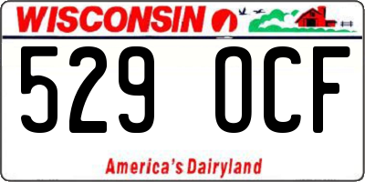 WI license plate 529OCF