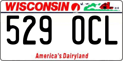 WI license plate 529OCL