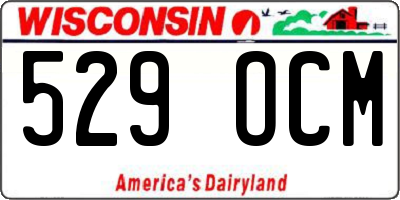 WI license plate 529OCM