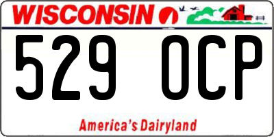 WI license plate 529OCP