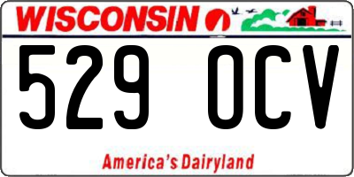 WI license plate 529OCV