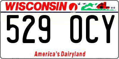 WI license plate 529OCY