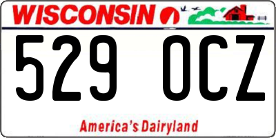 WI license plate 529OCZ