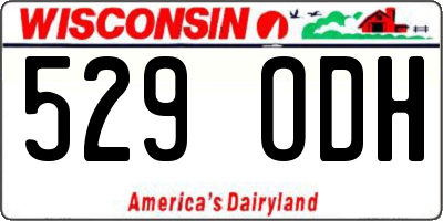 WI license plate 529ODH