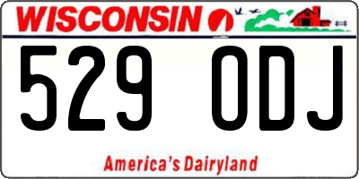 WI license plate 529ODJ