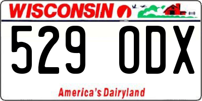 WI license plate 529ODX