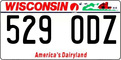 WI license plate 529ODZ