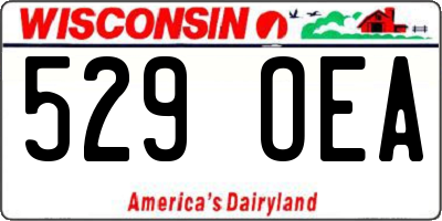 WI license plate 529OEA
