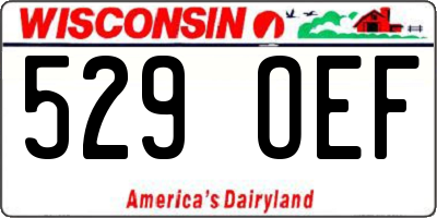 WI license plate 529OEF