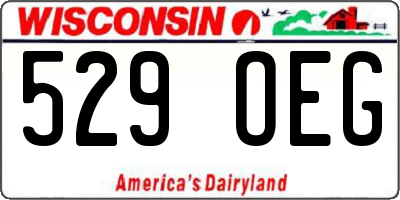 WI license plate 529OEG