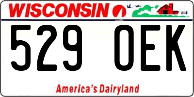 WI license plate 529OEK