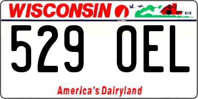 WI license plate 529OEL