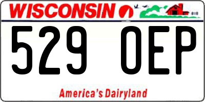 WI license plate 529OEP